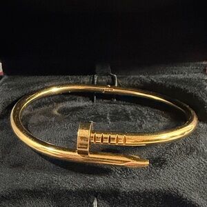 Gold Plated Nail Design Bracelet